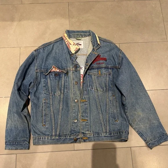 Planet Hollywood Denim Jacket Sz M - Picture 2 of 11